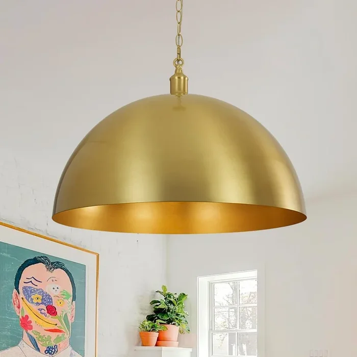 1-Light Oversized Dimmable Metal Dome PendantS81010000067458