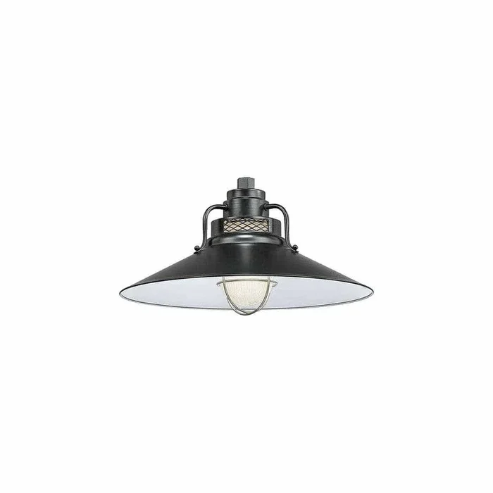 18” Satin Black Railroad Shade