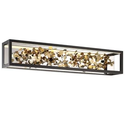 2 Lamps Knightsdale Vanity Light – Matte Black – Clear Glass – 17.5in. Wide