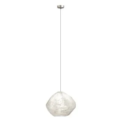 3 Lamps Amberose Vanity Light – Chrome – Hammered Glass – 23in. Wide