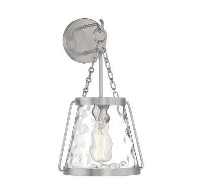 3 Lamps Norah Vanity Light – Brushed Nickel – Opal Ribbed Glass – 22.8in. Wide