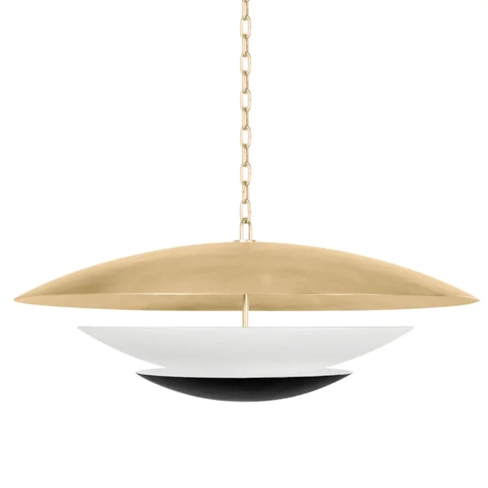 Adara 6-Light Pendant in Vintage Gold Leaf And Soft Black 36L x 36W x 14H413-36-VGL/SBK
