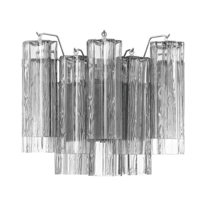 Addis 2 Light Polished Chrome Sconce Tronchi Glass Smoke 14.5″W x 11.75″H x 9.75″DADD-302-CH-SM