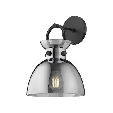 Alora Waldo One Light Wall Sconce in Matte Black/Smoked – WV411809MBSM