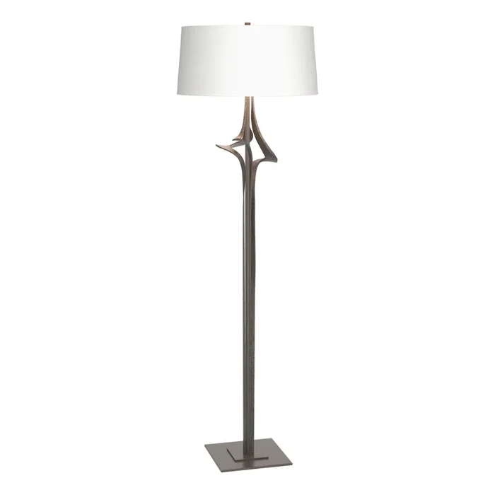 Antasia Floor Lamp 1-Light Natural Anna Shade (SF) in Dark Smoke – Dimmer on Socket232810-SKT-07-SF1899