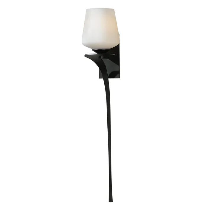 Antasia Single Glass 1 Light Sconce 1-Light Left Facing Opal Glass (GG) in Dark Smoke204710-SKT-LFT-07-GG0236