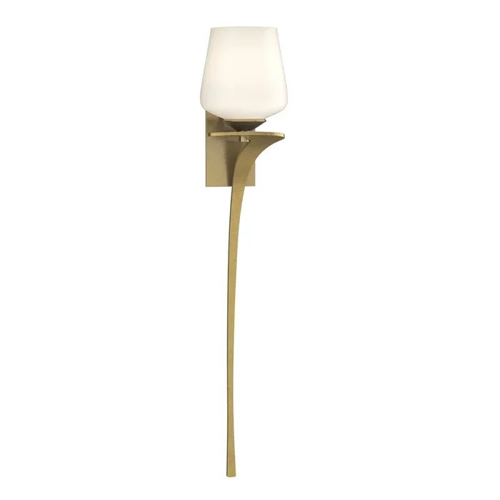 Antasia Single Glass 1 Light Sconce 1-Light Right Facing Opal Glass (GG) in Modern Brass204710-SKT-RGT-86-GG0236