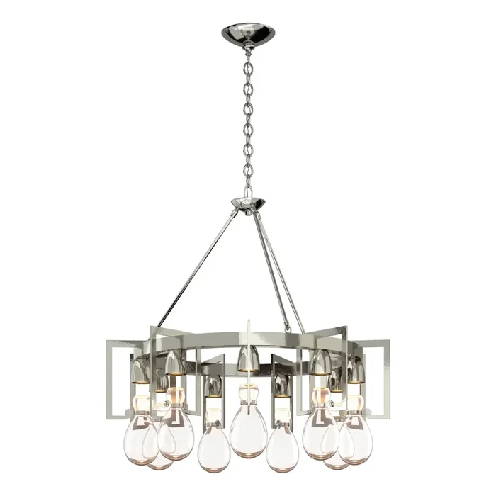 Apothecary Circular Chandelier 9-Light Clear Glass (ZM) in Sterling104360-SKT-85-ZM0572
