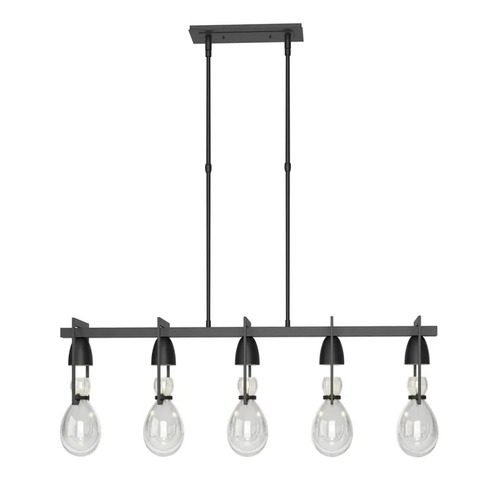 Apothecary Pendant 5-Light Clear Glass (ZM) in Black137810-SKT-STND-10-ZM0572