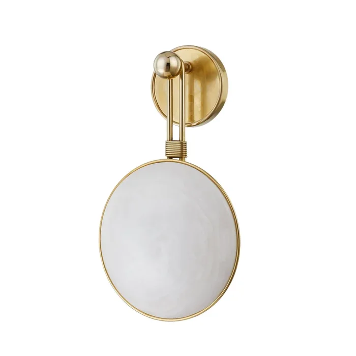 ARES 1-Light Wall Sconce in Vintage Brass 9.75L x 9.75W x 16.75H458-01-VB