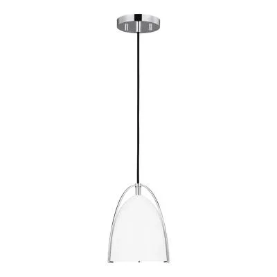 Arlson Flush Mount Fixture – Brushed Nickel – Frosted Glass – 13in. Diameter – E26 Medium Base