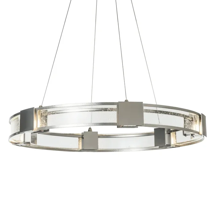 Aura Glass Pendant 6-Light Seeded Clear Glass (II) in Sterling138588-SKT-STND-85-II0399