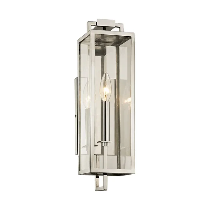 Beckham Wall Sconce 1-Light Outdoor LED in Stainless Steel 4.75L x 4.75W x 16.5HB6531-SS