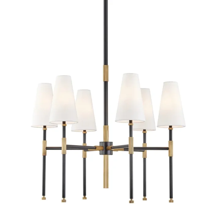 Bowery 6-Light Chandelier in Aged Old Bronze 28L x 28W x 24.5H3728-AOB
