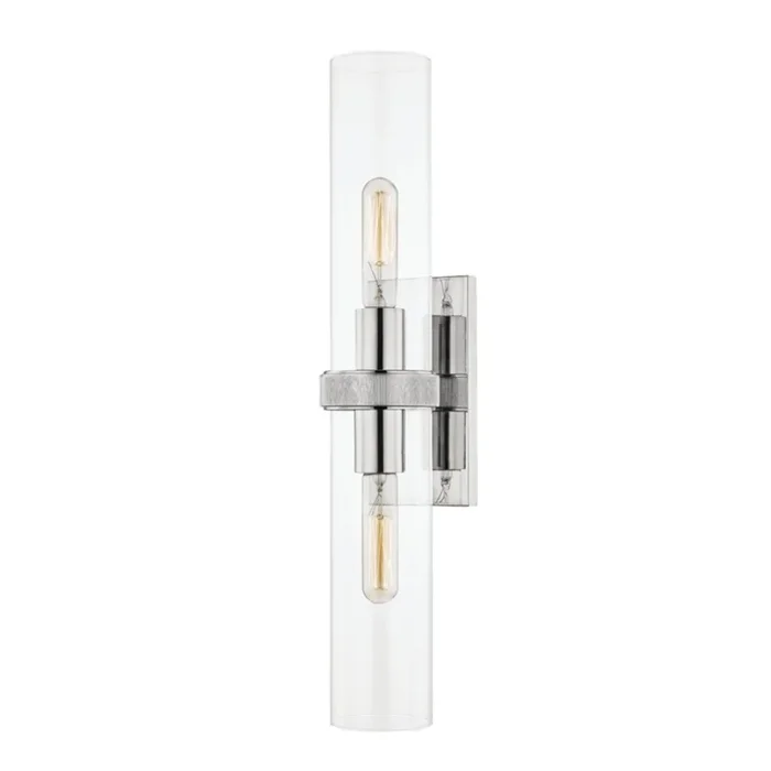 Briggs 2-Light Wall Sconce in Polished Nickel 4.5L x 4.5W x 23H5302-PN