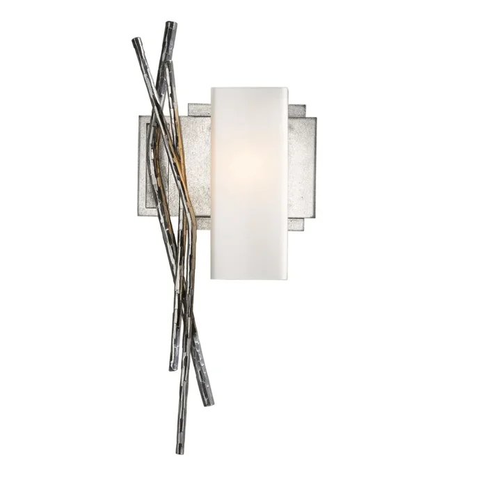 Brindille Sconce 1-Light Right Facing Opal Glass (GG) in Sterling207670-SKT-RGT-85-GG0351