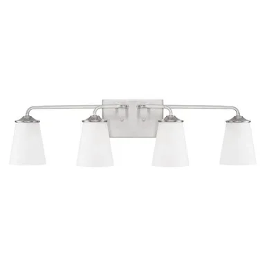 Capital Lighting Braylon Four Light Vanity in Brushed Nickel – 114141BN-331