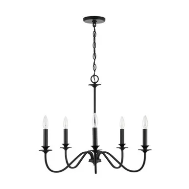 Capital Lighting Weston Five Light Chandelier in Matte Black – 9F375A