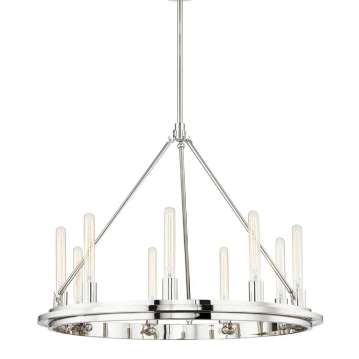 Chambers 9-Light Chandelier in Polished Nickel 32L x 32W x 28H2732-PN