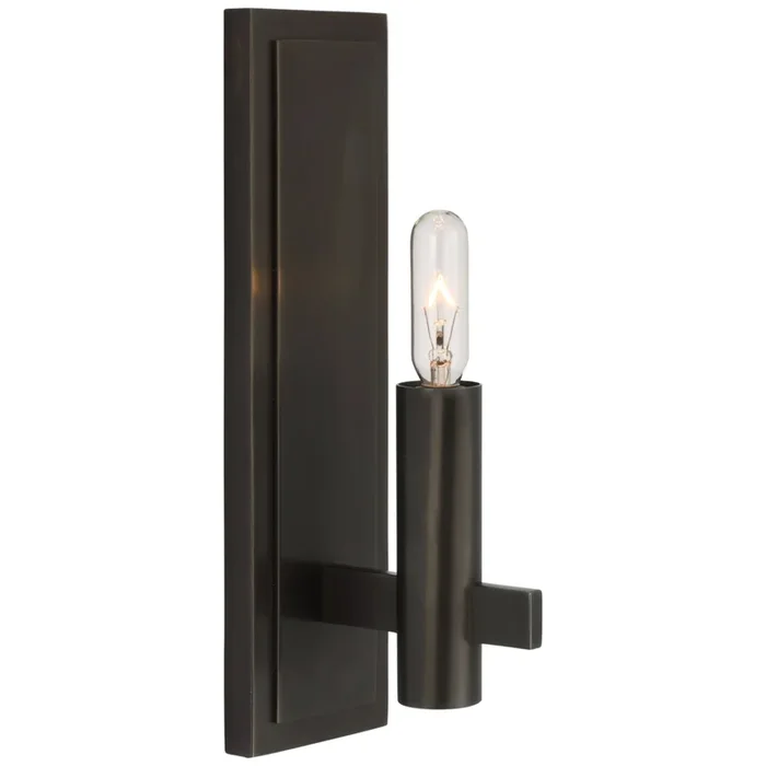 Chapman & Myers Sonnet Petite Single Sconce in Bronze Wall Light W3″ x H10″CHD 2630BZ