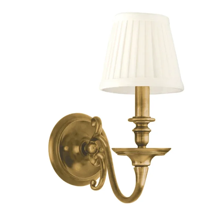 Charleston 1-Light Wall Sconce in Aged Brass 5.5L x 5.5W x 12.5H1741-AGB