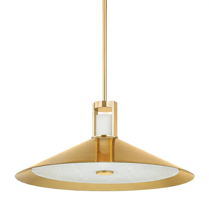 Clermont 2-Light Pendant in Aged Brass 28L x 28W x 12.5H3028-AGB