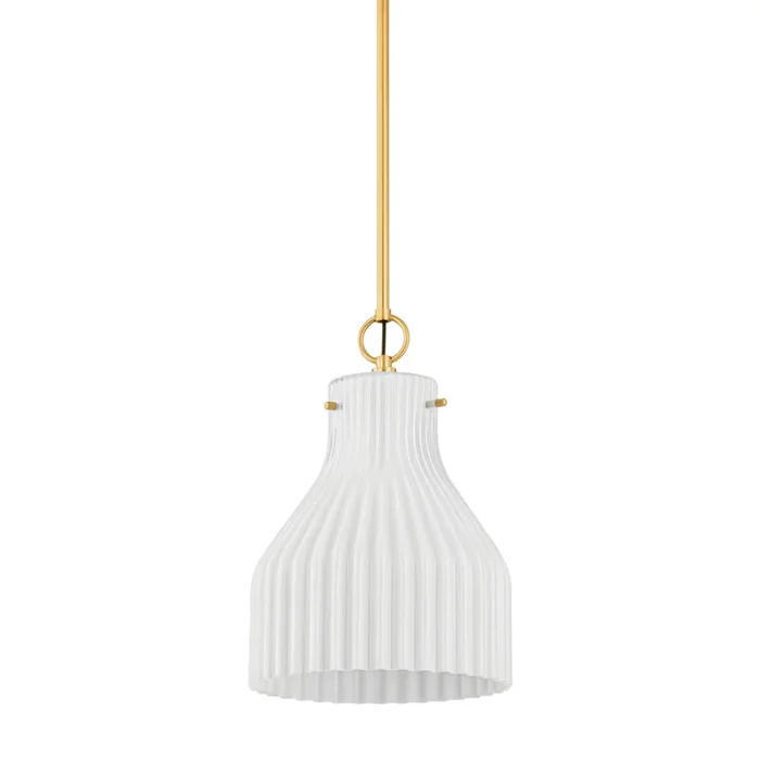 CORINTHIA 1-Light Pendant in Aged Brass 4.75L x 10W x 14.5HH881701S-AGB