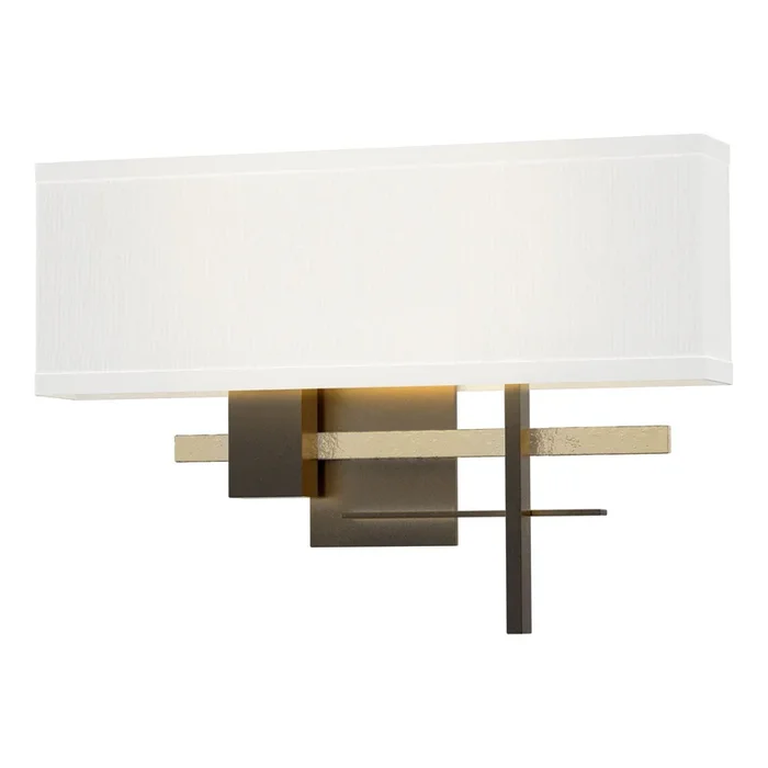 Cosmo Sconce 2-Light Modern Brass Accent Natural Anna Shade (SF) in Oil Rubbed Bronze206350-SKT-14-86-SF1606