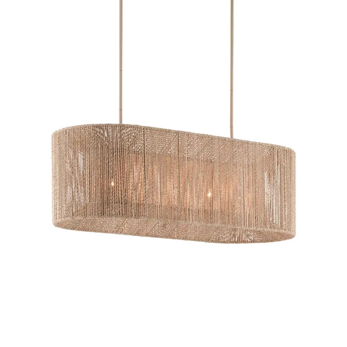 Currey & Company 9000-0737 Mereworth 5 Light Chandelier in Natural Rope/Beige