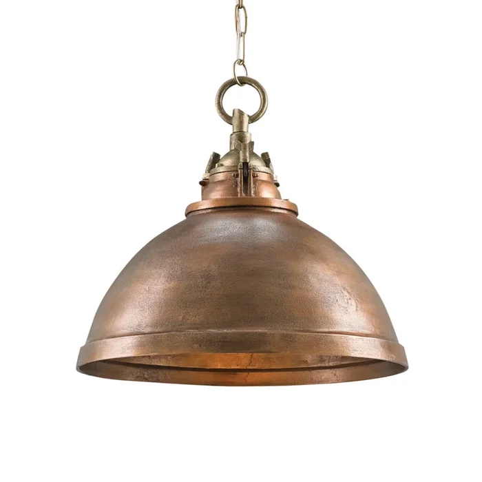 Currey & Company 9857 Admiral Pendant in Copper/Antique Brass