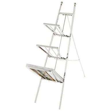Cyan Magazine Rack in Polished Nickel – 08976