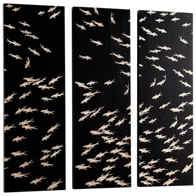 Cyan Tiburon Wall Art in Black – 07519