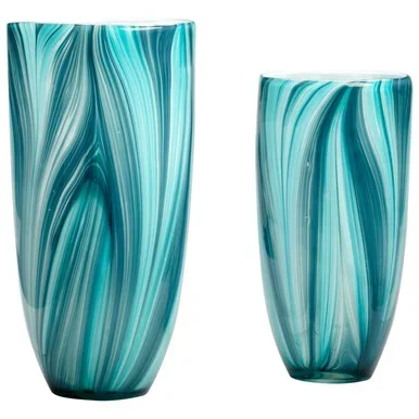Cyan Turin Vase in Turquoise Blue – 05182