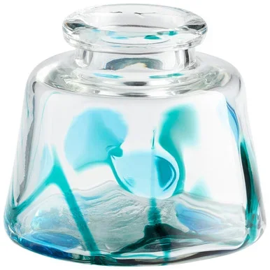 Cyan Vase in Blue/Clear – 11069