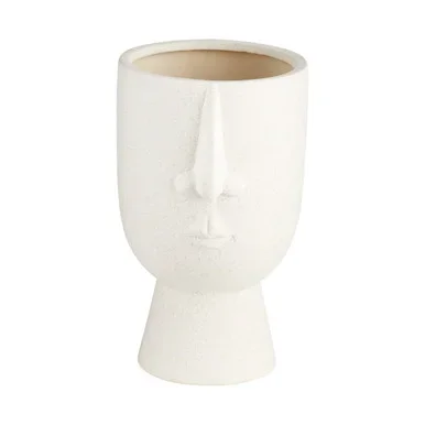 Cyan Vase in White – 11204