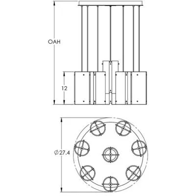 Eight Light Pendant2256663