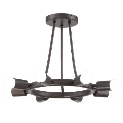 Eight Light Semi Flush Mount091967