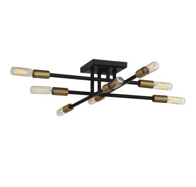 Eight Light Semi Flush Mount186657