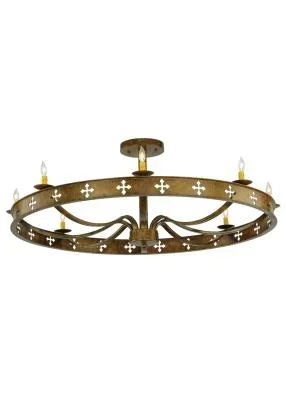 Eight Light Semi-Flushmount074315