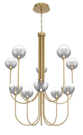 Eurofase Ten Light Chandelier in Gold – 48925-020