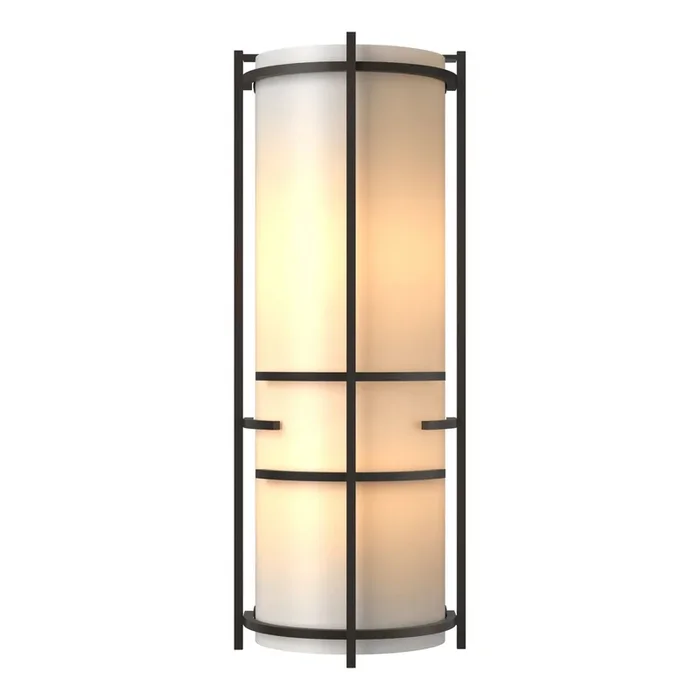 Extended Bars Sconce 2-Light White Art Glass (BB) in Dark Smoke205910-SKT-07-BB0412