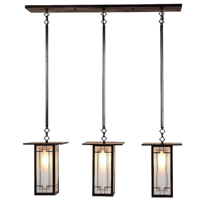 FICH-9L-3 Arroyo Craftsman Franklin Three Light Pendant