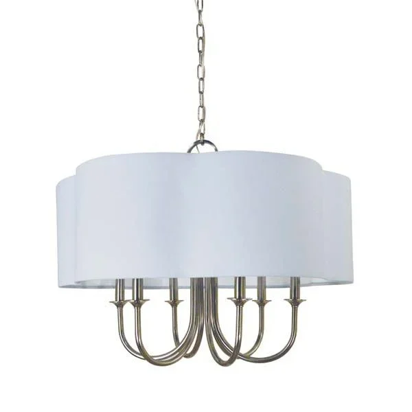 Framburg 4990 PN Desire 6-Light Chandelier in Polished Nickel