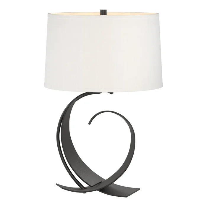 Fullered Impressions Table Lamp 1-Light Natural Anna Shade (SF) in Black272674-SKT-10-SF1494