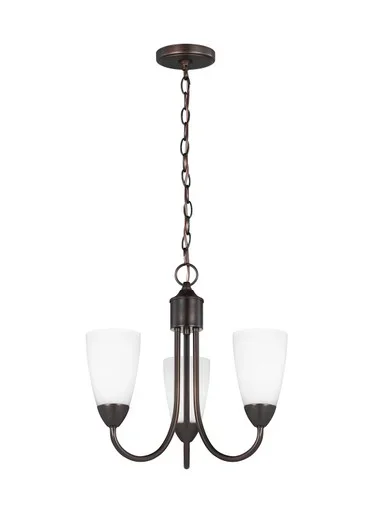 Generation Lighting Seville Three Light Chandelier in Bronze – 3120203-710