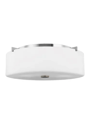 Generation Lighting Sunset Drive Three Light Flush Mount in Chrome – FM312CH