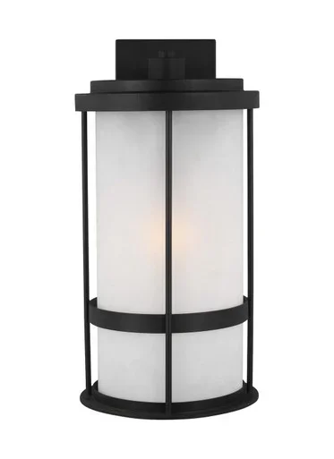 Generation Lighting Wilburn One Light Outdoor Wall Lantern in Black – 8790901EN3-12