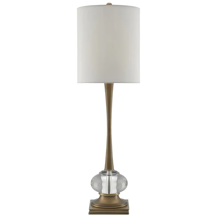 Giovanna Brass Table Lamp – Antique Brass/Clear6000-0167