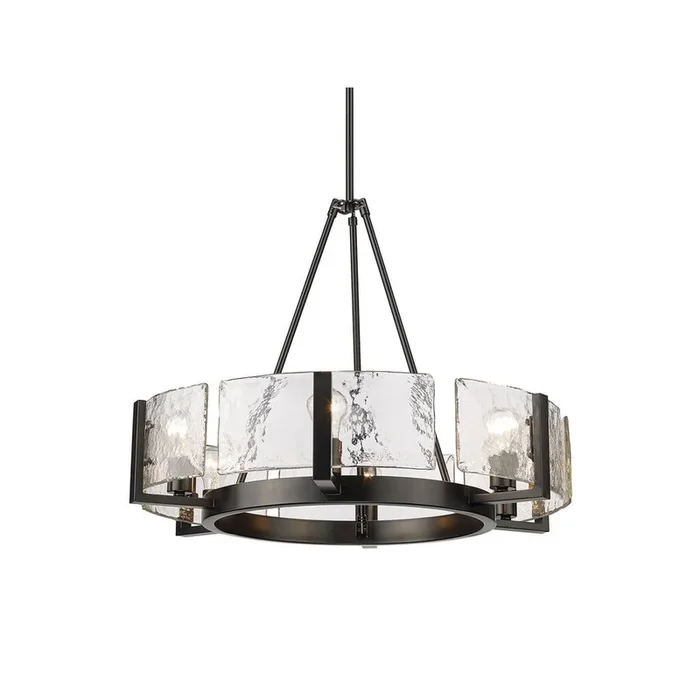 Golden Lighting 3164-6 BLK-HWG 6-Light Chandelier