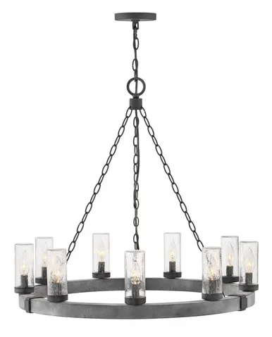 Hinkley Sawyer LED Chandelier in Aged Zinc – 29208DZ-LL